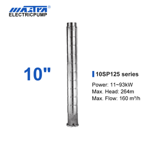 مضخة غاطسة من الفولاذ المقاوم للصدأ MASTRA 10 بوصة - سلسلة 10SP 125 متر مكعب / ساعة تصنيف