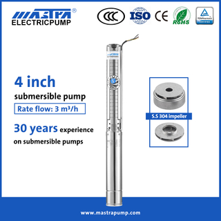 Mastra 4 Inch All Tainless Steel 1/2 HP Submersible Well Pump 4sp3 Borewell Submersible Prum