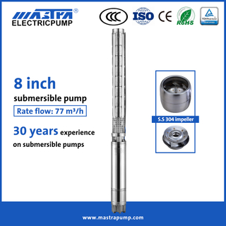 Mastra 8 بوصة جميع الفولاذ المقاوم للصدأ Grundfos 5hp سعر المضخة الغازية 8SP الصين مضخة المياه الغاطسة