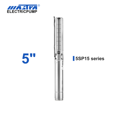 Mastra 5 بوصة الفولاذ المقاوم للصدأ مضخة غاطسة Xylem AC Pump 5SP Series 15 m&sup3; / H تصنيف التدفق مضخة مياه بالطاقة الشمسية مضخة شمسية مضخة مياه ضغط مفتاح تحكم مضخة