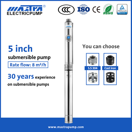 Mastra 5 Inch 3 4 HP Deep Well Submersible Pump R125-08 KSB كتالوج المضخة الغاطسة