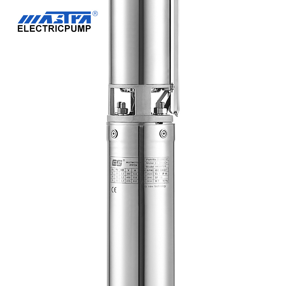 مضخة غاطسة 4 بوصة من ماسترا - سلسلة R95-ST 4 متر مكعب / ساعة تدفق مقدر 220 فولت مضخة مياه غاطسة