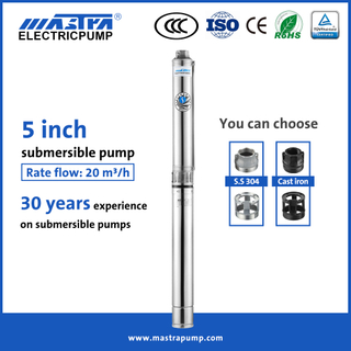 Mastra 5 بوصة AC مضخة المياه الغازية R125-20 الصين مضخة المياه الغاطسة