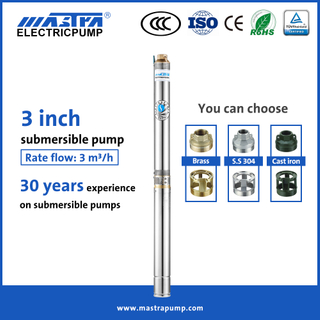 Mastra 3 Inch 1 2 HP Subermible Well Pump 3 Wire R75-T3 DC مضخة غاطسة تعمل بالطاقة